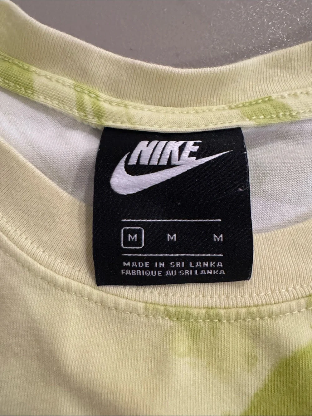 Nike Sportswear Women's Crop Top Shirt Size M Medium Green Marble Cloud CW4788-7